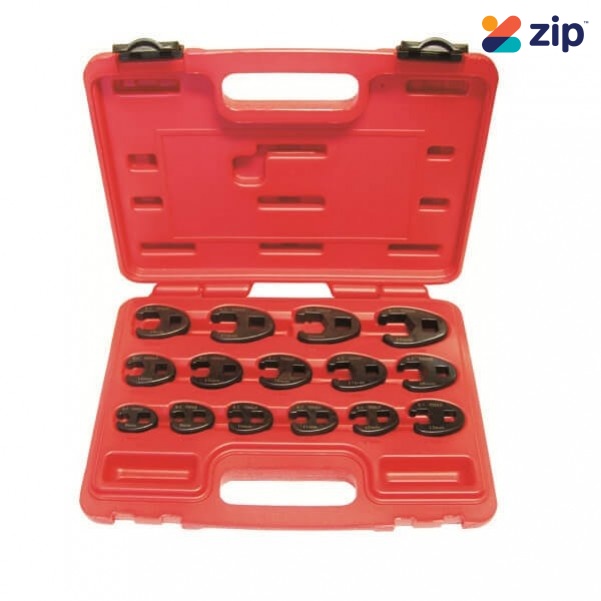 KCTools 11221 - 15 Piece 3/8" & 1/2" Drive Crows Foot Metric Spanner Set Spanner