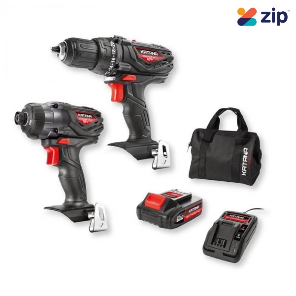 Katana 220503 - 18V 2 Piece 2.0Ah Cordless Drill & Impact Driver Starter Combo Kit