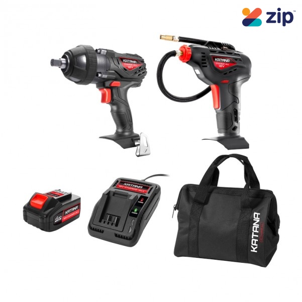 Katana 220505 - 18V CHARGE-ALL Impact Wrench & Inflator Combo Kit Combo Kits 18v