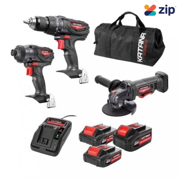 Katana 220530 - 18V 4.0Ah/2.0Ah Cordless Katana Charge-All 3 Pce Combo Kit Hammer Drills
