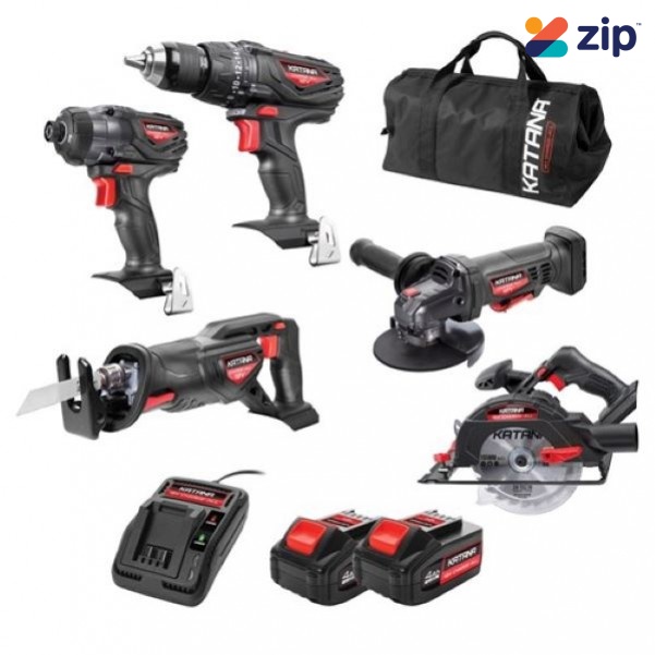 Katana 220550 - 18V 4.0Ah Cordless Katana Charge-All 5 Pce Combo Kit Hammer Drills
