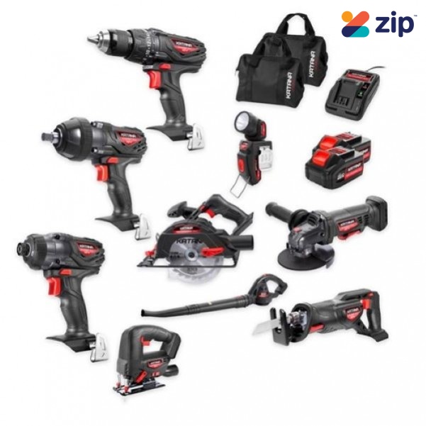Katana 220590 - 18V 4.0Ah Cordless Katana Charge-All 9 Pce Combo Kit Hammer Drills