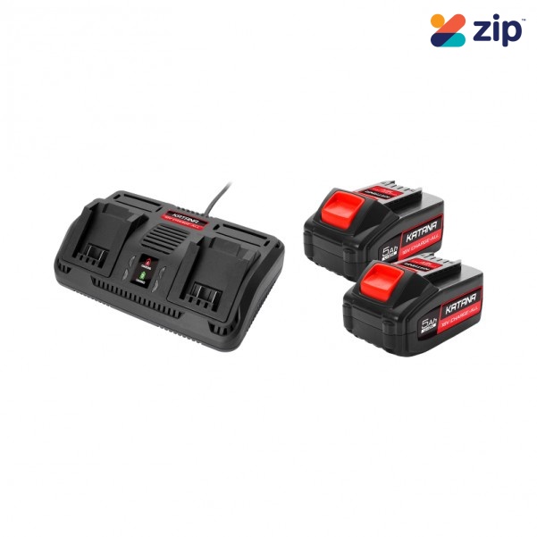 KATANA 220596 - 18V CHARGE-ALL Double Battery & Charger Kit Batteries