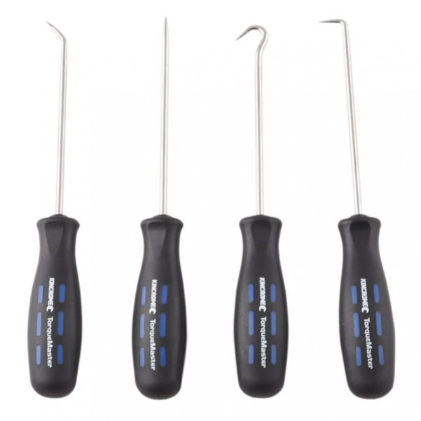 Kincrome 06058 - 4 Piece Mini Hook & Pick Set Scraping Tools