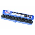 Kincrome 13359AF - 10 Piece 1/2" Square Drive Imperial Air Impact Socket Set Air Tool Accessories 