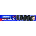 Kincrome 13359AF - 10 Piece 1/2" Square Drive Imperial Air Impact Socket Set Air Tool Accessories 