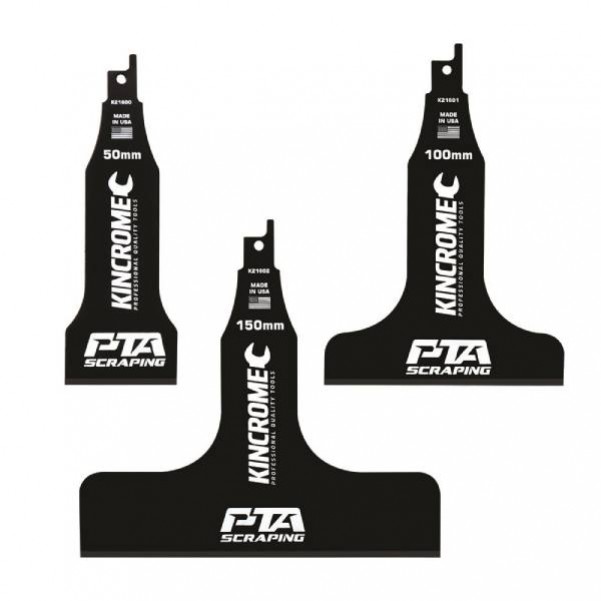 Kincrome K21603 - 50-150mm 3 Piece Reciprocating Saw Scraper Blades Scraping Tools