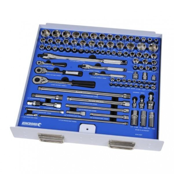 Kincrome EVA150T -  98 Piece 1/4, 3/8 & 1/2" Square Drive Imperial & Metric Eva Tray LOK-ON Socket Set