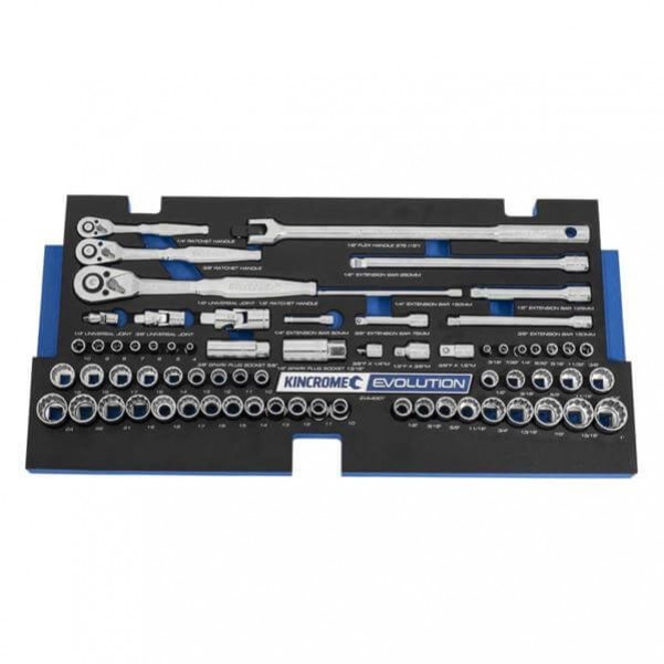 Kincrome EVA400T - 68 Piece EVA Tray Sockets and Accessories Sockets & Accessories