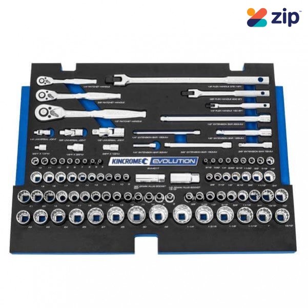 Kincrome EVA401T - 92 Piece EVA Tray Sockets and Accessories