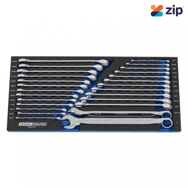 Kincrome EVA410T - 26 Piece EVA Tray Metric & Imperial Combination Spanners Spanner Sets