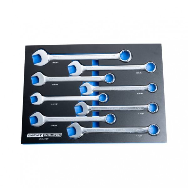 Kincrome EVA412T - 8 Piece EVA Tray Metric & Imperial Jumbo Spanners Spanner Sets