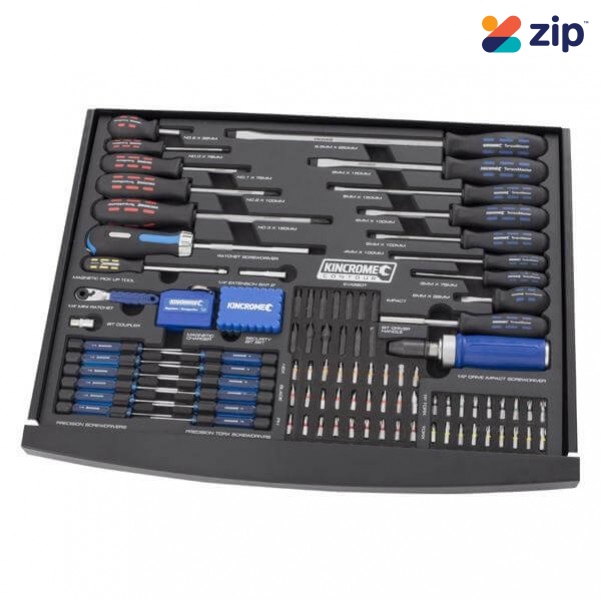 Kincrome EVA560T - 131 Piece EVA Tray Screwdriver & Fastening Set