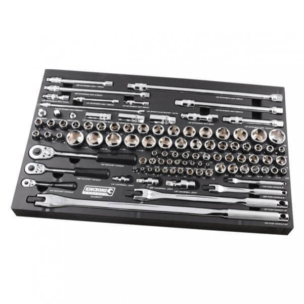 Kincrome EVA600T - 99 Piece EVA Tray LOK-ON Socket & Ratchet Set Sockets & Accessories
