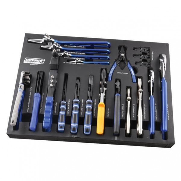 Kincrome EVA607T - 17 Piece EVA Tray Plier, Wrench & Accessories Set