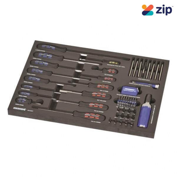 Kincrome EVA66T - 72 Piece EVA Tray Screwdrivers & Fastening Set