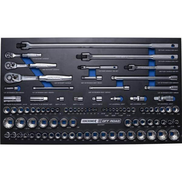 Kincrome EVA700T - 93 Piece EVA Tray Sockets and Accessories Sockets & Accessories Kincrome EVA700T - 93 Piece EVA Tray Sockets and Accessories Sockets & Accessories