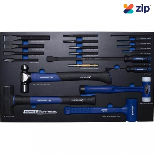 Kincrome EVA701T - 19 Piece EVA Tray Hammer Chisels and Punches