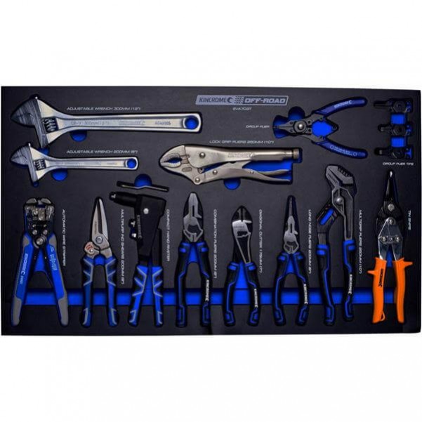 Kincrome EVA703T - 12 Piece EVA Tray Plier & Wrench Plier