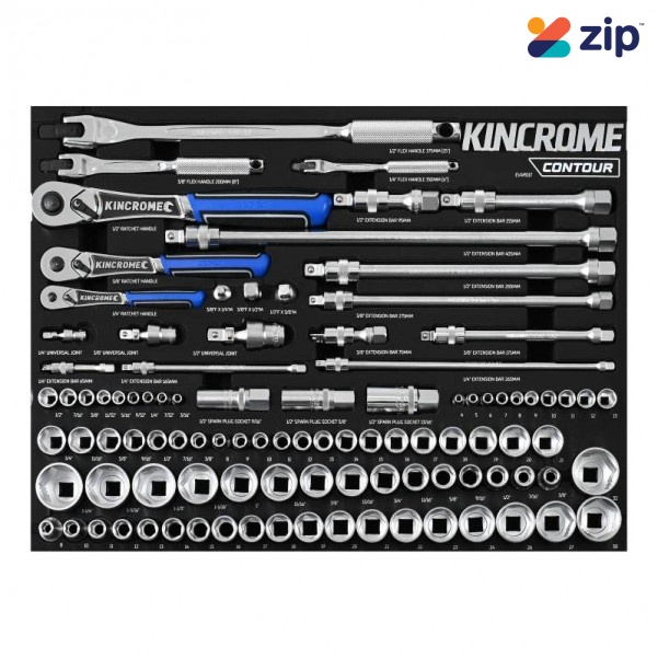Kincrome EVA901T - 100 Piece LOK-ON Sockets & Accessories EVA Tray Sockets & Accessories