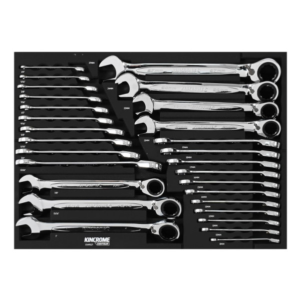 Kincrome EVA912T - CONTOUR 28 Piece EVA Tray Reverse Gear Spanner Set Kincrome EVA912T - CONTOUR 28 Piece EVA Tray Reverse Gear Spanner Set