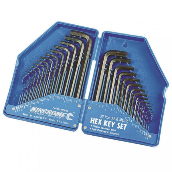 Kincrome HKW30 - 30 Piece AF & Metric Hex Key Set