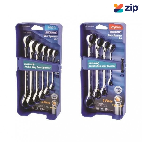 Kincrome K030005B -  6 Piece Metric & 4 Piece Imperial Double Ring Gear Spanner Set Spanner