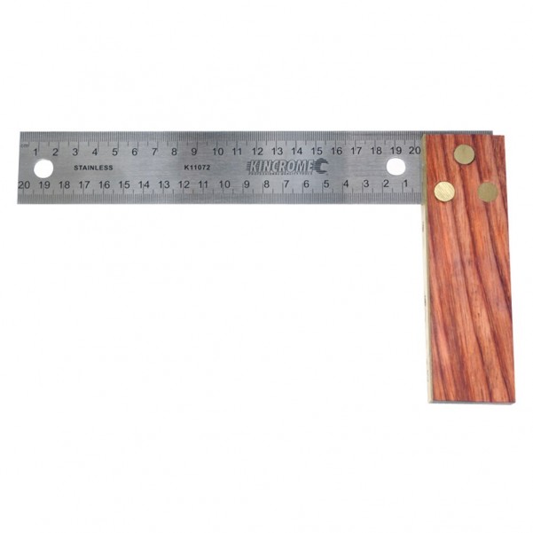 Kincrome K11072 - 250mm Try Square Hardwood Handle Levels