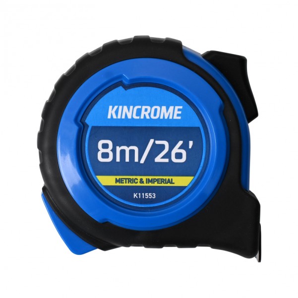 Kincrome K11553 - 8M/26ft Metric & Imperial Tape Measure Measuring Tape
