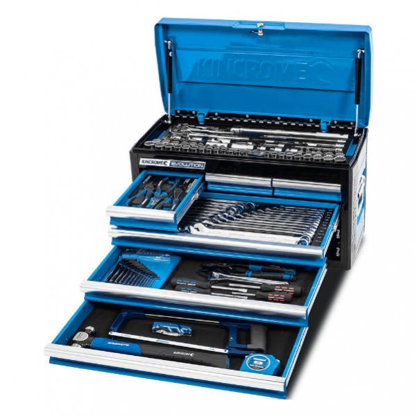 Kincrome K1210 - 133 Piece 6 Drawer 1/4”, 3/8” & 1/2” Drive Evolution Tool Chest Workshop Tool Boxes & Trolleys
