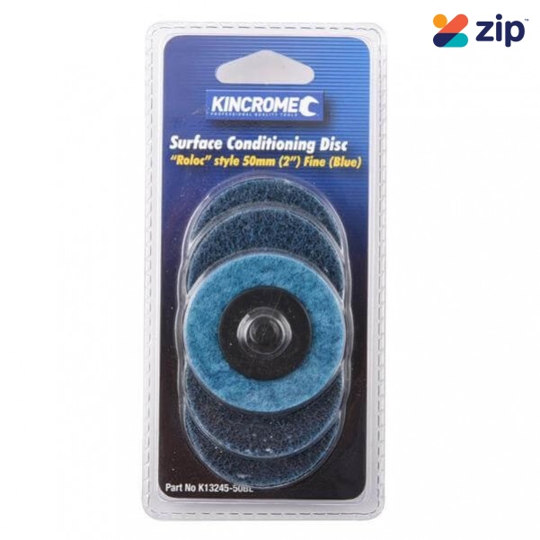 Kincrome K13245-50BL - 2” (50mm) 80 Grit (Fine) 5 Pack ‘Roloc’ Style Sanding Discs