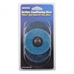 Kincrome K13245-75BL - 3” (75mm) 80 Grit (Fine) 5 Pack ‘Roloc’ Style Sanding Discs Sanding Discs, Papers & Wheels