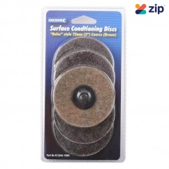 Kincrome K13245-75BR - 3” (75mm) 36 Grit (Coarse) 5 Pack ‘Roloc’ Style Sanding Discs