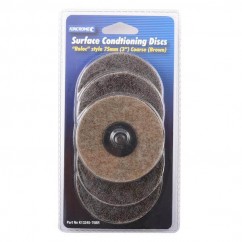Kincrome K13245-75BR - 3” (75mm) 36 Grit (Coarse) 5 Pack ‘Roloc’ Style Sanding Discs Sanding Discs, Papers & Wheels