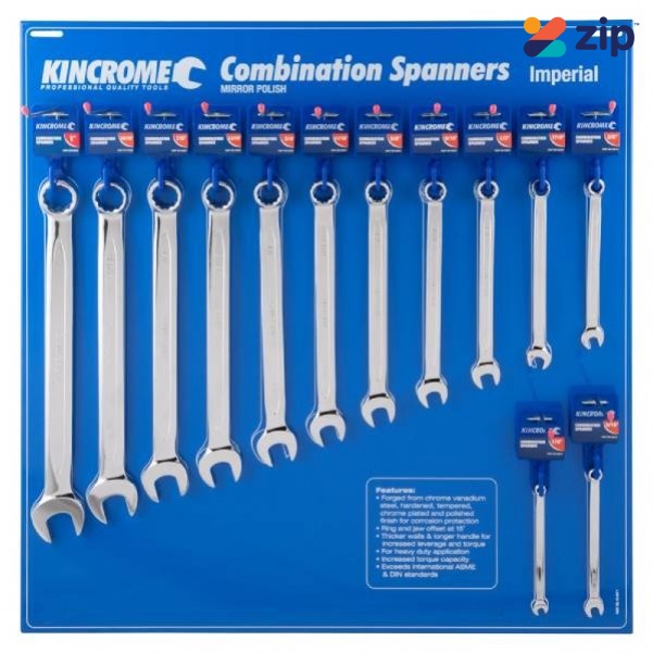 Kincrome K14071 - 26 Piece Combination Spanners Merchandiser