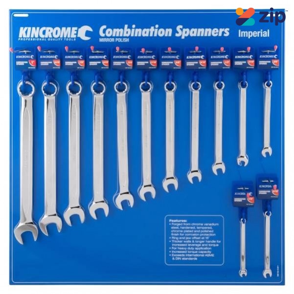 Kincrome K14071 - 26 Piece Combination Spanners Merchandiser Spanner Sets