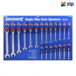 Kincrome K14072 - 20 Piece Single Way Gear Spanner Merchandiser