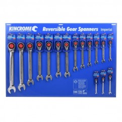 Kincrome K14075 - 16 Piece Reversible Gear Spanner Merchandiser