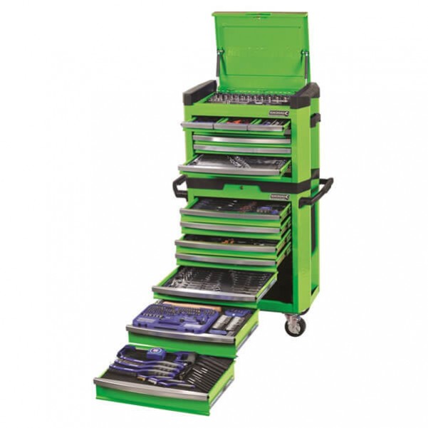 Kincrome K1500G - 1/4, 3/8 & 1/2" 472 PCE Square Drive Contour Tool Workshop Kit – Green