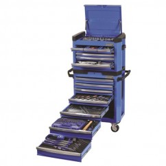 Kincrome K1501 - 329 Piece 15 Draw Electric Blue Combination Tool Kit Workshop Tool Boxes & Trolleys