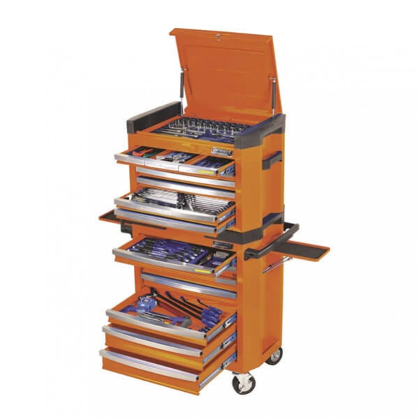 Kincrome K1503O - 1/4, 3/8 & 1/2" 228 PCE Square Drive Contour Tool Workshop Workshop Tool Boxes & Trolleys