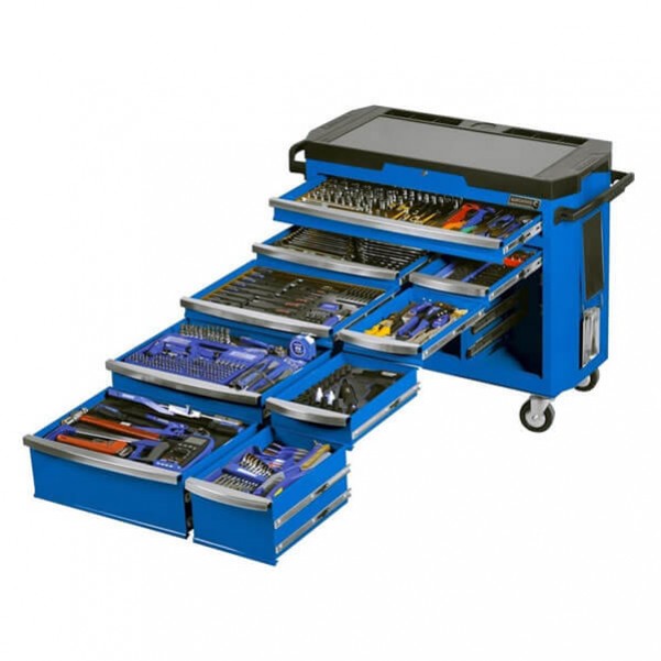 Kincrome K1506 - 1/2, 3/8 & 1/2" 485 PCE Square Drive Contour Tool Trolley Workshop Tool Boxes & Trolleys
