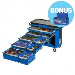 Kincrome K1506B - 485 PCE 1/2, 3/8 & 1/2 Drive Tool Trolley w/ Bonus Contour Tool Chest Tool Kit