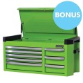 Kincrome K1506GB - 485 PCE 1/2, 3/8 & 1/2 Drive Tool Green Trolley w/ Bonus Contour Tool Chest