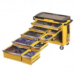 Kincrome K1506Y - 1/2, 3/8 & 1/2" 485 PCE Square Drive Contour Tool Trolley Workshop Tool Boxes & Trolleys