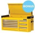 Kincrome K1506YB - 485 PCE 1/2, 3/8 & 1/2 Drive Tool Yellow Trolley w/ Bonus Contour Tool Chest