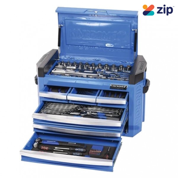 Kincrome K1511 - 186 Piece 1/4”, 3/8” & 1/2” Drive Contour Slimline Tool Chest  Workshop Tool Boxes & Trolleys