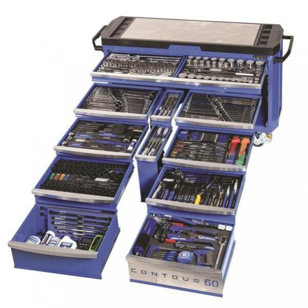 Kincrome K1560T - 500 Piece 1/4, 3/8 & 1/2" Drive CONTOUR 60 Tool Trolley - Tools Only 