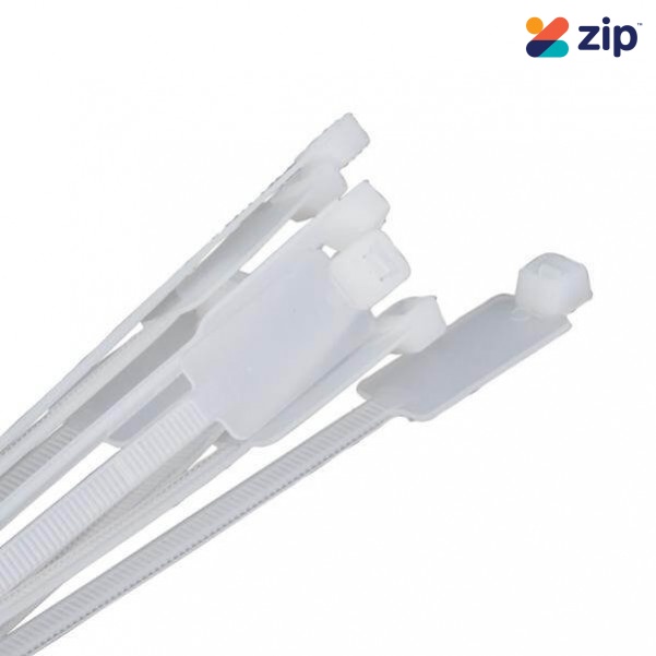 Kincrome K15740 - 200 x 3.6mm 100 Piece Marker Ties Pack Cable Ties