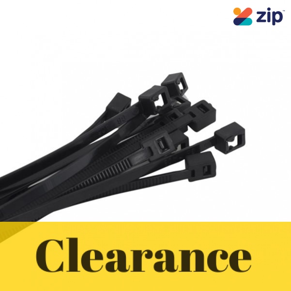 Kincrome K15801 - 200mm 100 Piece Black SELF-CUT Cable Tie Pack Cable Ties